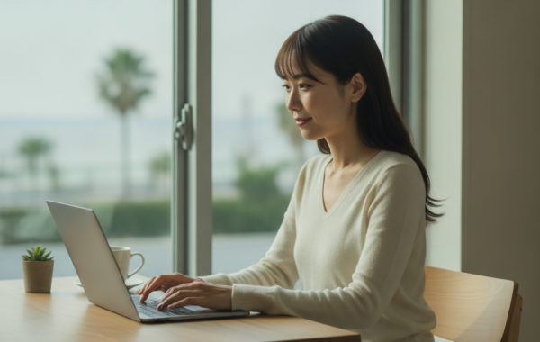 【波乗り女子が伝授！東京で夢の時短PCワーク、見つけるコツとサキちゃんの秘密🏖️】